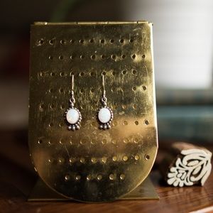 Opal Silver Earrings